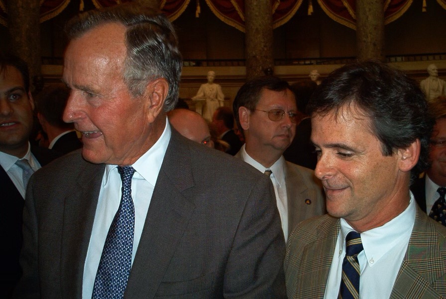 Gary Silversmith with President George H. W. Bush